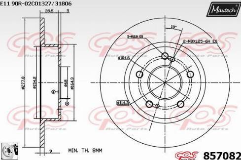 Maxtech 857082.0080 - Discofreno autozon.pro