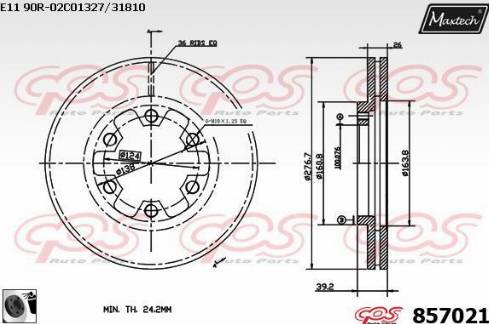 Maxtech 857021.0060 - Discofreno autozon.pro