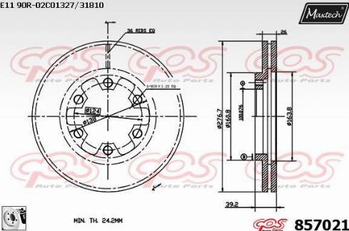 Maxtech 857021.0080 - Discofreno autozon.pro