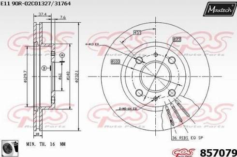 Maxtech 857079.0060 - Discofreno autozon.pro