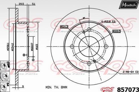 Maxtech 857073.6880 - Discofreno autozon.pro