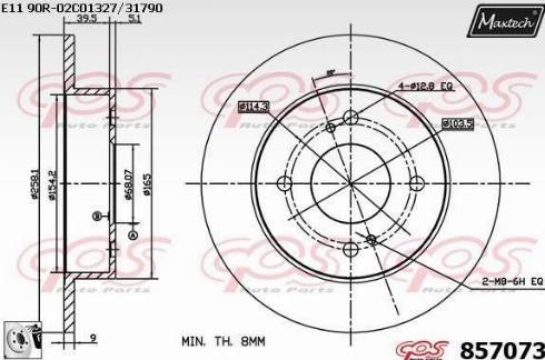 Maxtech 857073.0080 - Discofreno autozon.pro