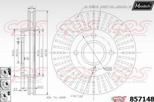 Maxtech 857148.6880 - Discofreno autozon.pro