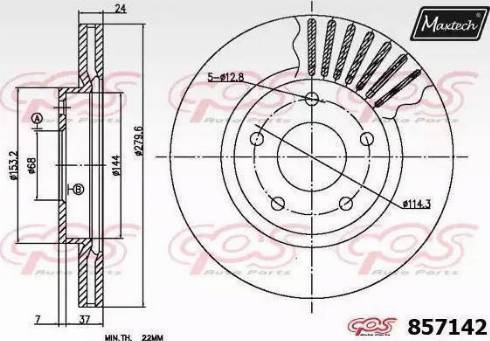 Maxtech 857142.0000 - Discofreno autozon.pro