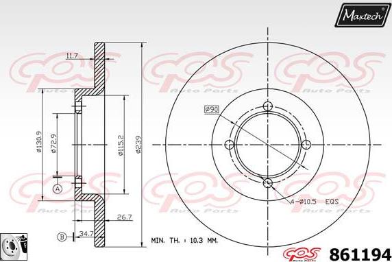 Maxtech 857158 - Discofreno autozon.pro