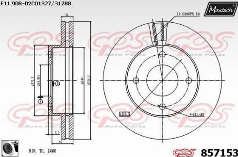 Maxtech 857153.0060 - Discofreno autozon.pro