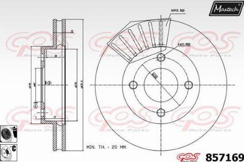 Maxtech 857169.6060 - Discofreno autozon.pro