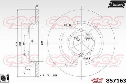 Maxtech 857163.0060 - Discofreno autozon.pro