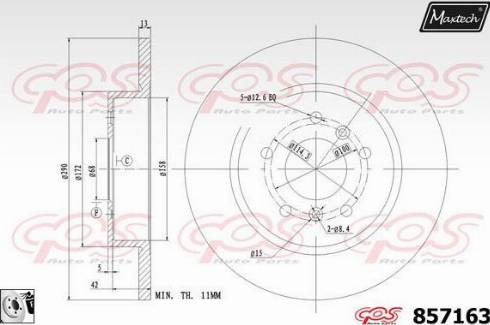 Maxtech 857163.0080 - Discofreno autozon.pro