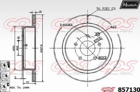 Maxtech 857130.6980 - Discofreno autozon.pro