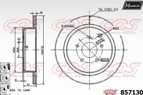 Maxtech 857130.6880 - Discofreno autozon.pro