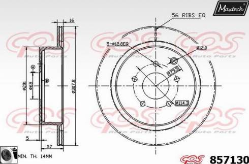 Maxtech 857130.0060 - Discofreno autozon.pro