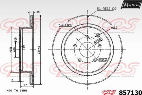 Maxtech 857130.0000 - Discofreno autozon.pro