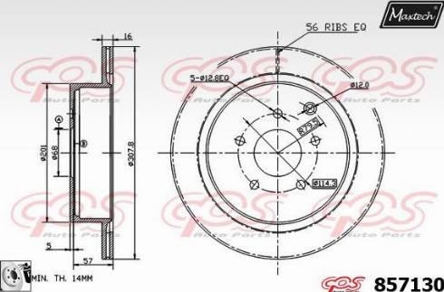 Maxtech 857130.0080 - Discofreno autozon.pro