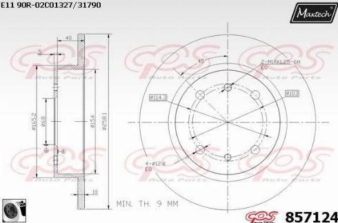 Maxtech 857124.0060 - Discofreno autozon.pro