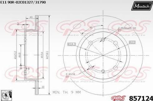 Maxtech 857124.0080 - Discofreno autozon.pro