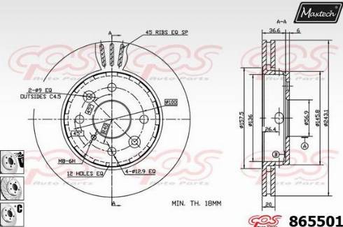 Maxtech 865501.6980 - Discofreno autozon.pro