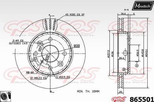 Maxtech 865501.0060 - Discofreno autozon.pro