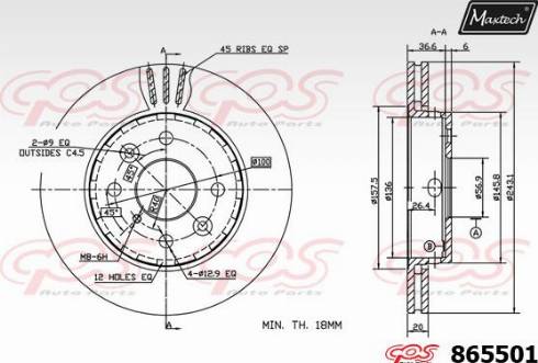 Maxtech 865501.0000 - Discofreno autozon.pro