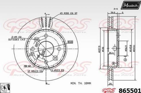 Maxtech 865501.0080 - Discofreno autozon.pro