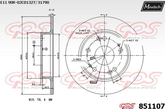 Maxtech 865501 - Discofreno autozon.pro