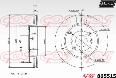 Maxtech 865515.0000 - Discofreno autozon.pro