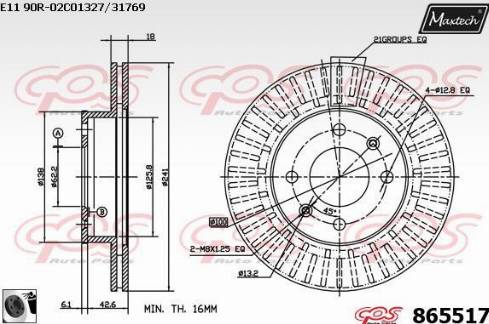 Maxtech 865517.0060 - Discofreno autozon.pro