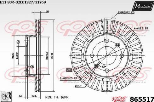 Maxtech 865517.0080 - Discofreno autozon.pro