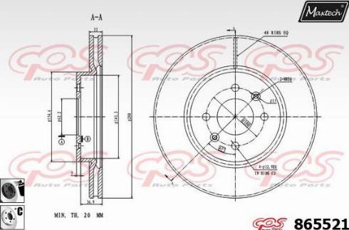 Maxtech 865521.6060 - Discofreno autozon.pro