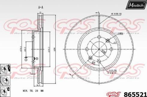 Maxtech 865521.6880 - Discofreno autozon.pro