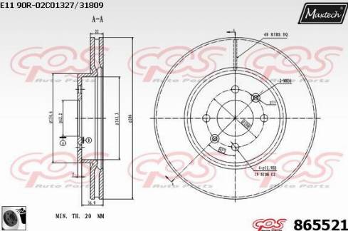 Maxtech 865521.0060 - Discofreno autozon.pro