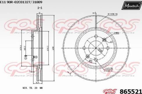 Maxtech 865521.0000 - Discofreno autozon.pro