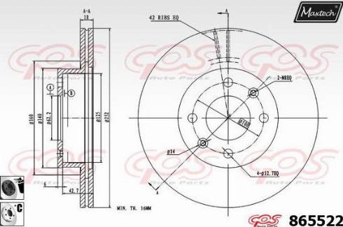 Maxtech 865522.6060 - Discofreno autozon.pro