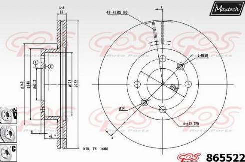 Maxtech 865522.6880 - Discofreno autozon.pro