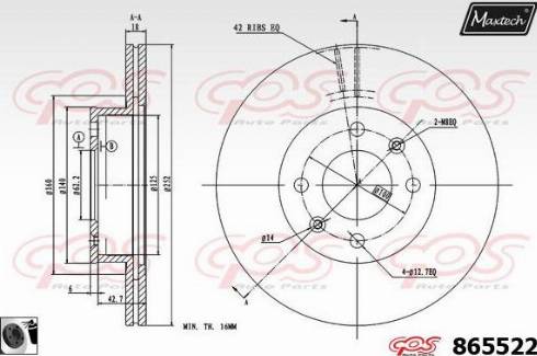 Maxtech 865522.0060 - Discofreno autozon.pro