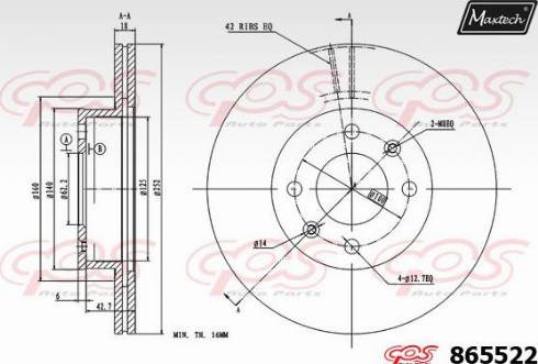 Maxtech 865522.0000 - Discofreno autozon.pro