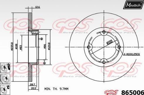 Maxtech 865006.6980 - Discofreno autozon.pro