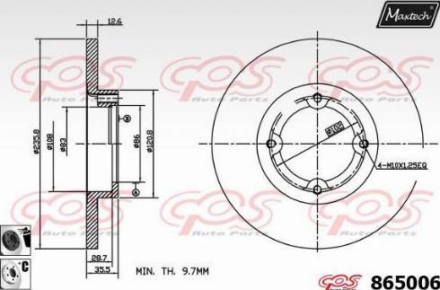 Maxtech 865006.6060 - Discofreno autozon.pro