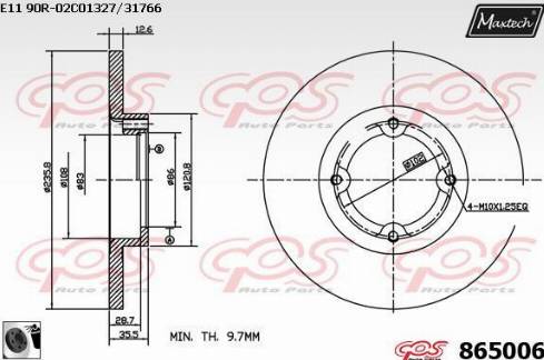 Maxtech 865006.0060 - Discofreno autozon.pro