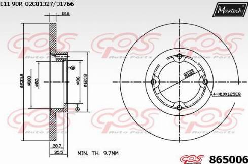 Maxtech 865006.0000 - Discofreno autozon.pro