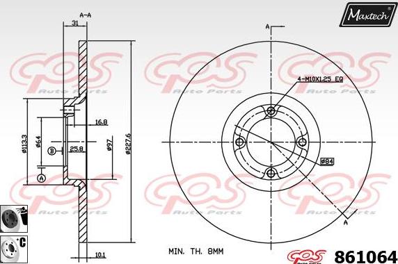 Maxtech 865006 - Discofreno autozon.pro