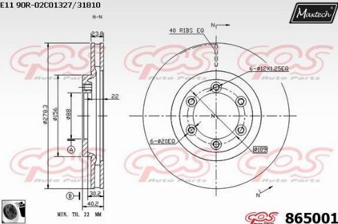 Maxtech 865001.0060 - Discofreno autozon.pro