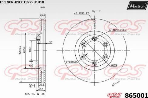 Maxtech 865001.0000 - Discofreno autozon.pro