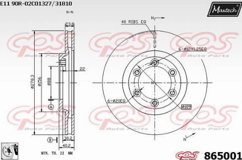 Maxtech 865001.0080 - Discofreno autozon.pro