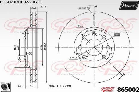 Maxtech 865002.0060 - Discofreno autozon.pro