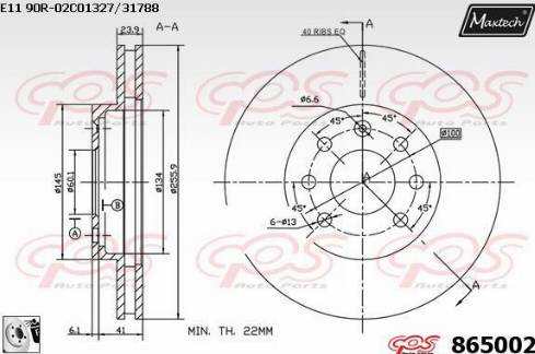 Maxtech 865002.0080 - Discofreno autozon.pro