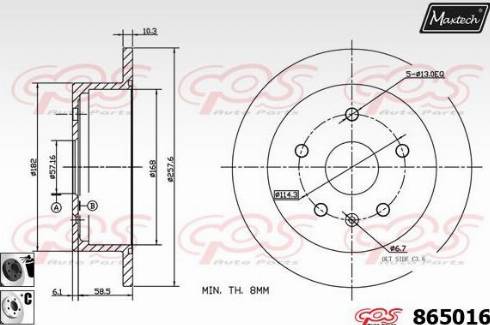 Maxtech 865016.6060 - Discofreno autozon.pro