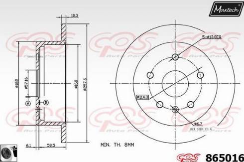 Maxtech 865016.0060 - Discofreno autozon.pro