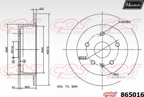 Maxtech 865016.0000 - Discofreno autozon.pro