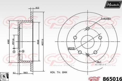 Maxtech 865016.0080 - Discofreno autozon.pro